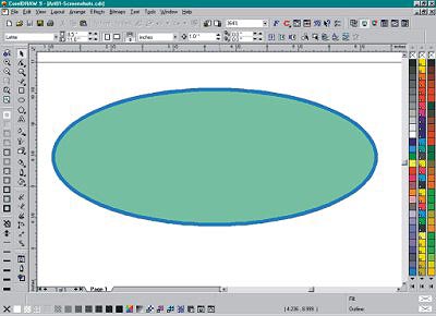 CorelDRAW 9 screen