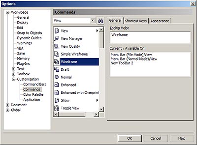 CorelDRAW X3 view options