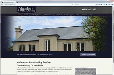 Screen shot of Abardeen Roof Slating and Tiling site