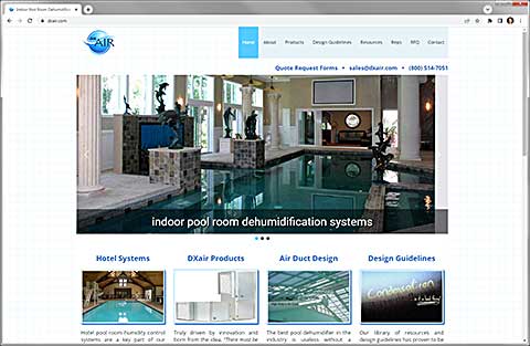 DXair pool room dehumidification systems